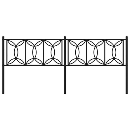vidaXL Ersatz-Kopfteil Metall Schwarz 193 cm