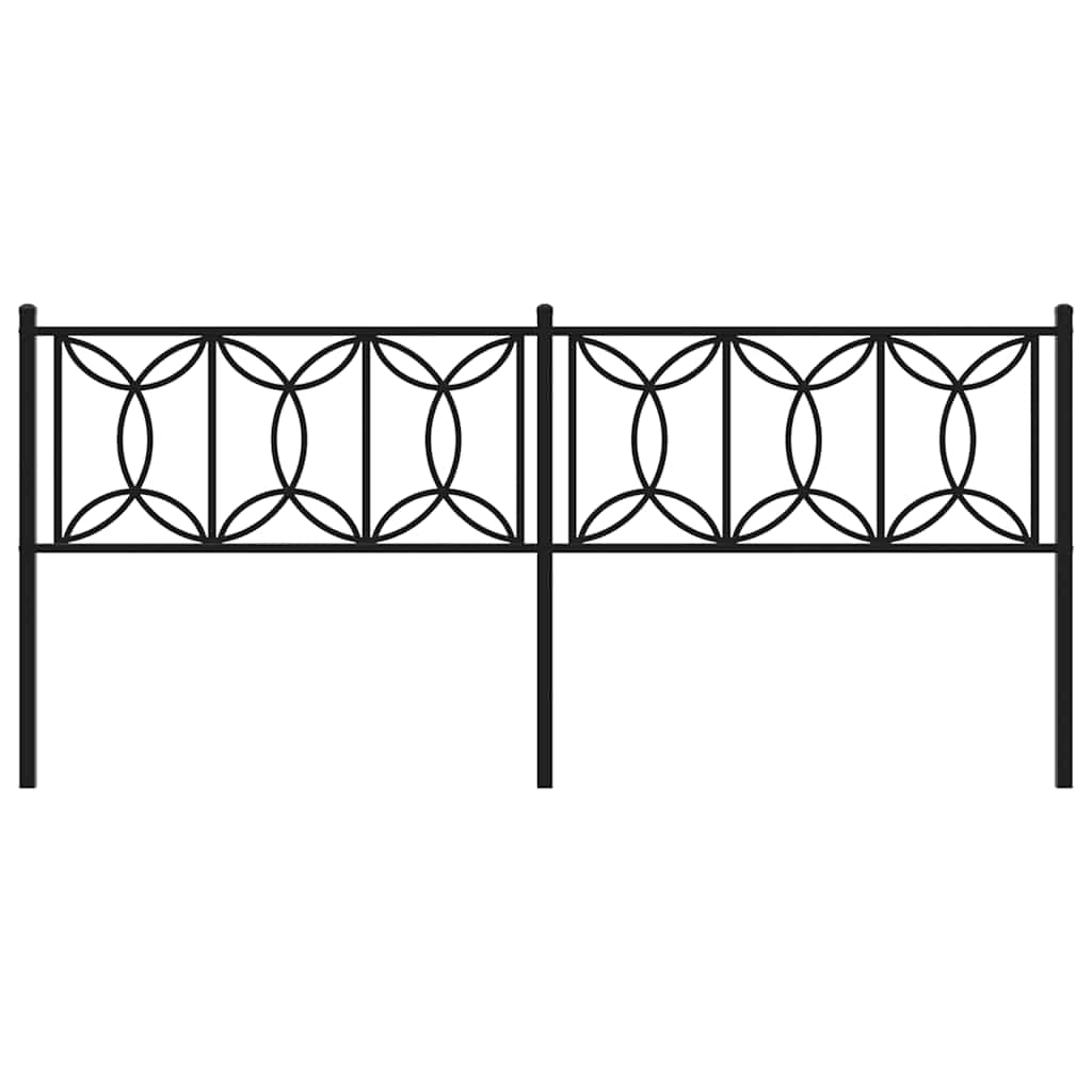 vidaXL Ersatz-Kopfteil Metall Schwarz 200 cm