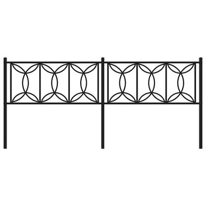 vidaXL Ersatz-Kopfteil Metall Schwarz 200 cm