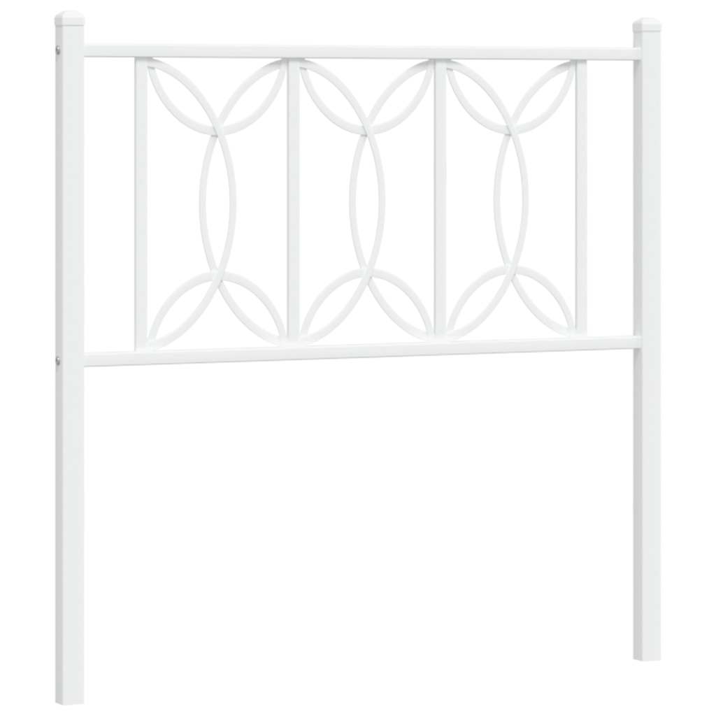vidaXL Ersatz-Kopfteil Metall Weiß 75 cm