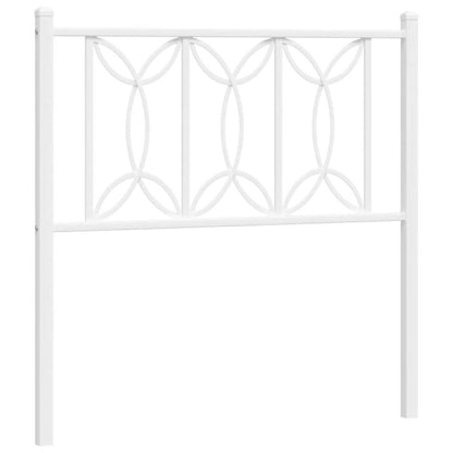 vidaXL Ersatz-Kopfteil Metall Weiß 90 cm
