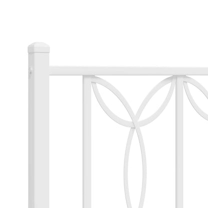 vidaXL Ersatz-Kopfteil Metall Weiß 90 cm