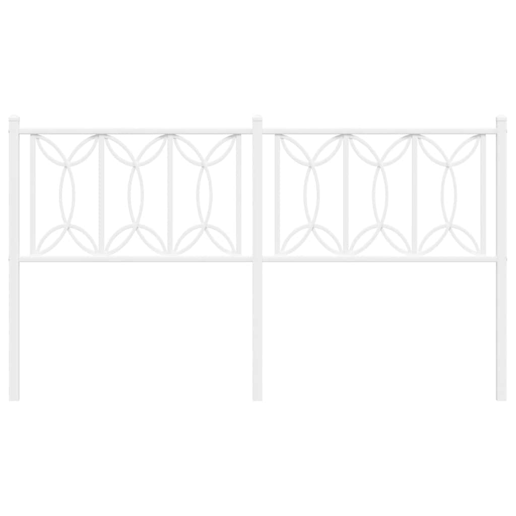 vidaXL Kopfteil Metall Weiß 150 cm