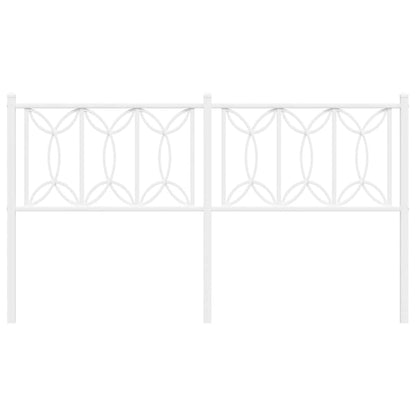 vidaXL Kopfteil Metall Weiß 150 cm