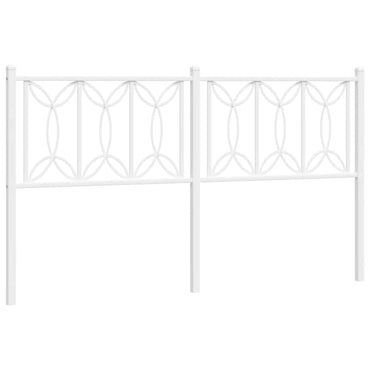 vidaXL Kopfteil Metall Weiß 160 cm