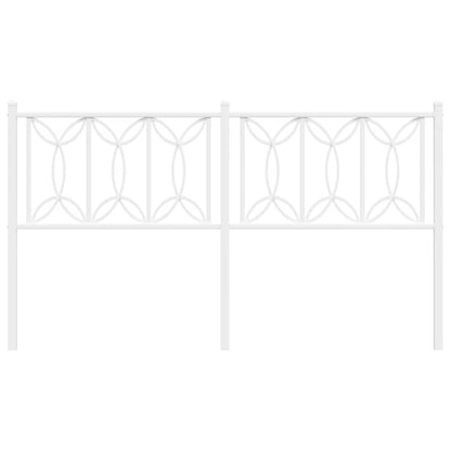 vidaXL Kopfteil Metall Weiß 160 cm