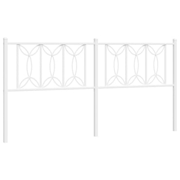 vidaXL Ersatz-Kopfteil Metall Weiß 180 cm