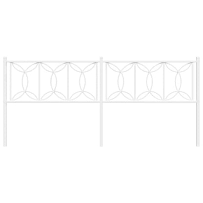 vidaXL Tête de lit de rechange en métal blanc 193 cm