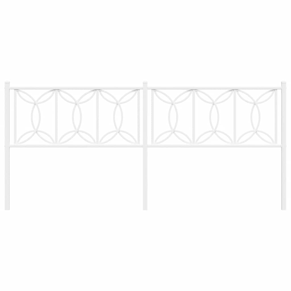 vidaXL Ersatz-Kopfteil Metall Weiß 200 cm