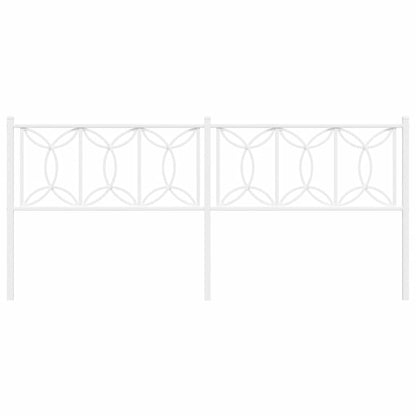 vidaXL Ersatz-Kopfteil Metall Weiß 200 cm