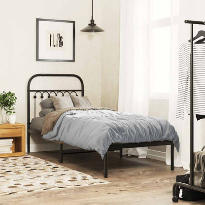 vidaXL Ersatz-Kopfteil Metall Schwarz 75 cm
