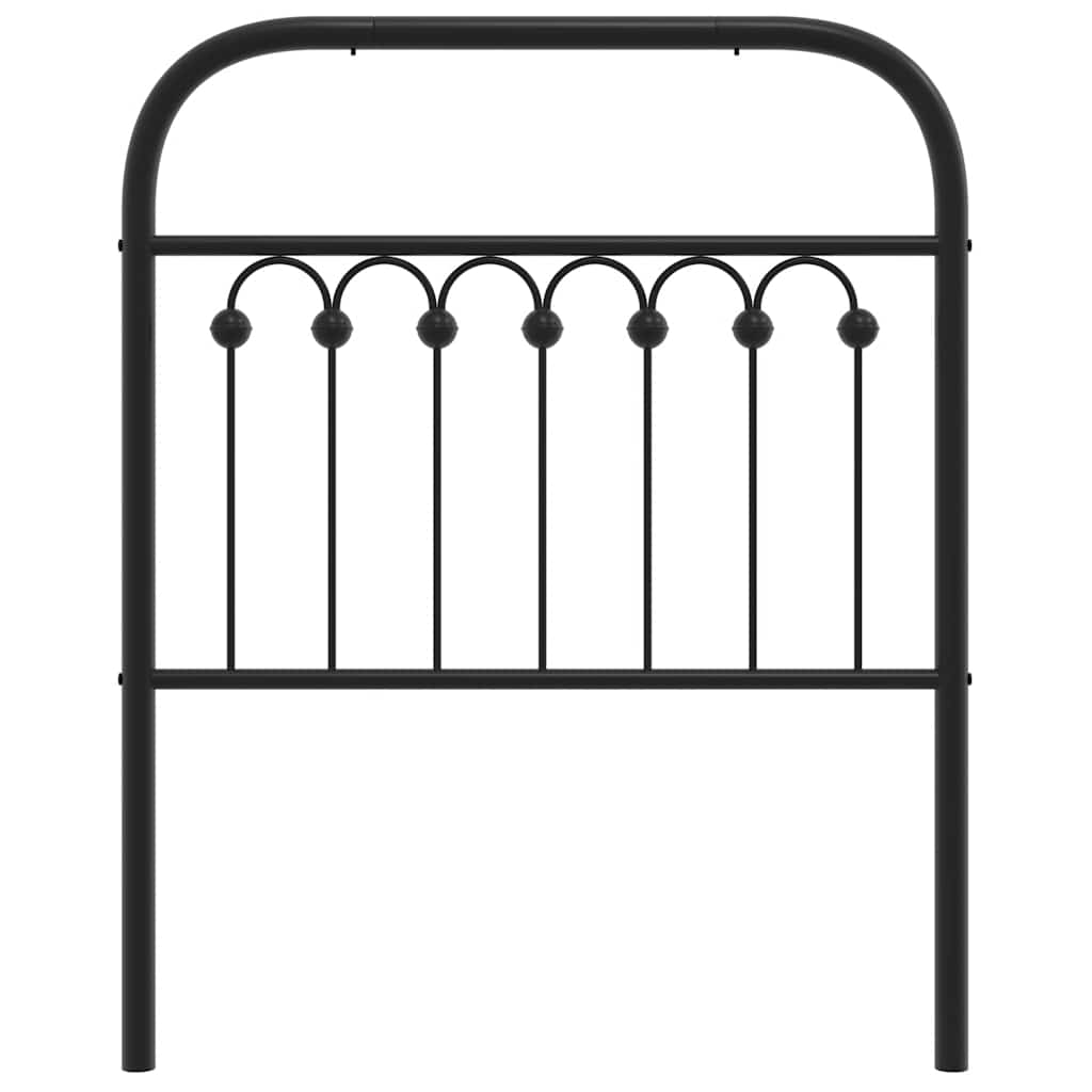 vidaXL Ersatz-Kopfteil Metall Schwarz 75 cm