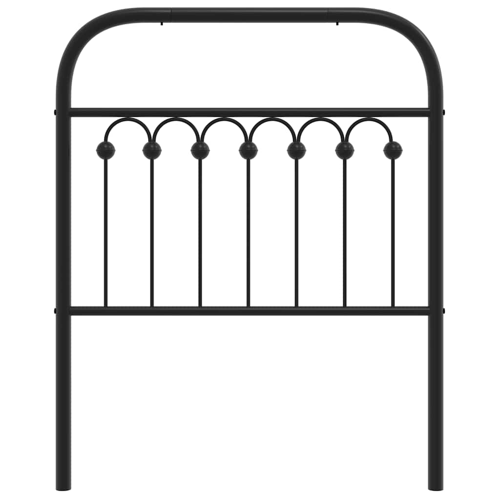 vidaXL Ersatz-Kopfteil Metall Schwarz 80 cm