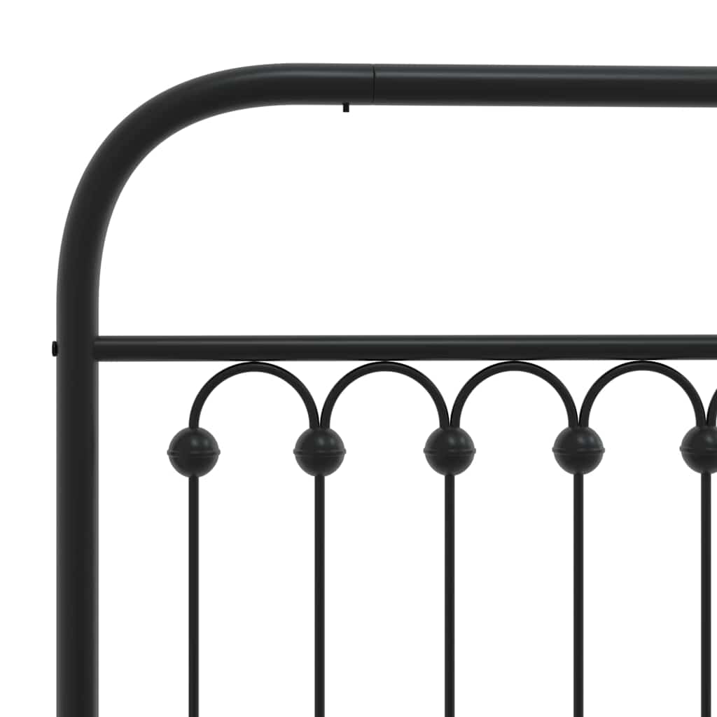 vidaXL Ersatz-Kopfteil Metall Schwarz 80 cm