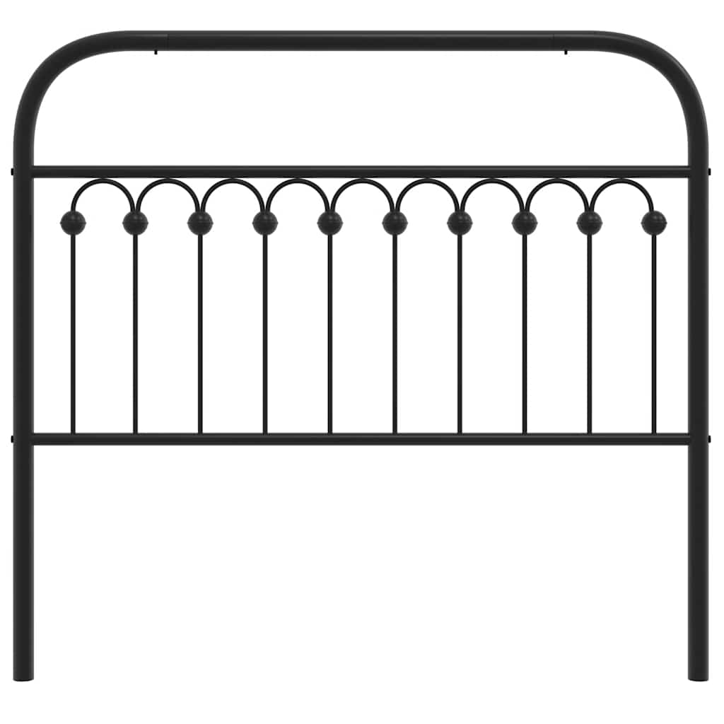 vidaXL Ersatz-Kopfteil Metall Schwarz 107 cm