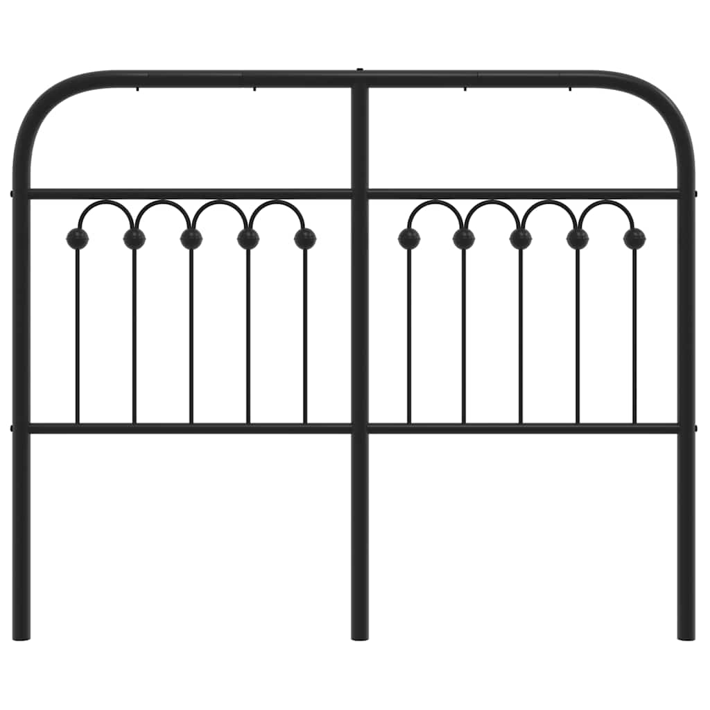 vidaXL Ersatz-Kopfteil Metall Schwarz 120 cm
