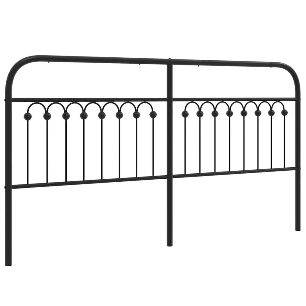 vidaXL Ersatz-Kopfteil Metall Schwarz 180 cm