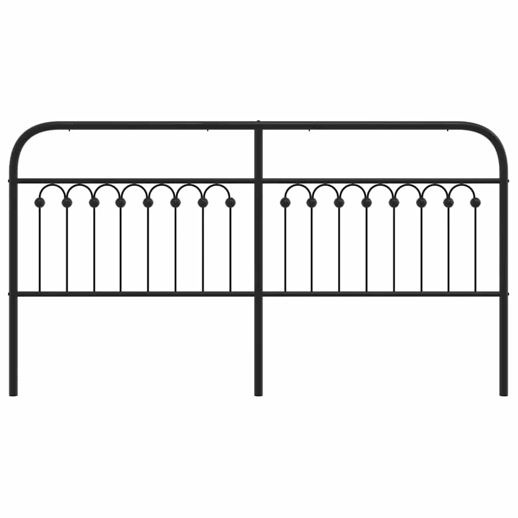 vidaXL Ersatz-Kopfteil Metall Schwarz 180 cm