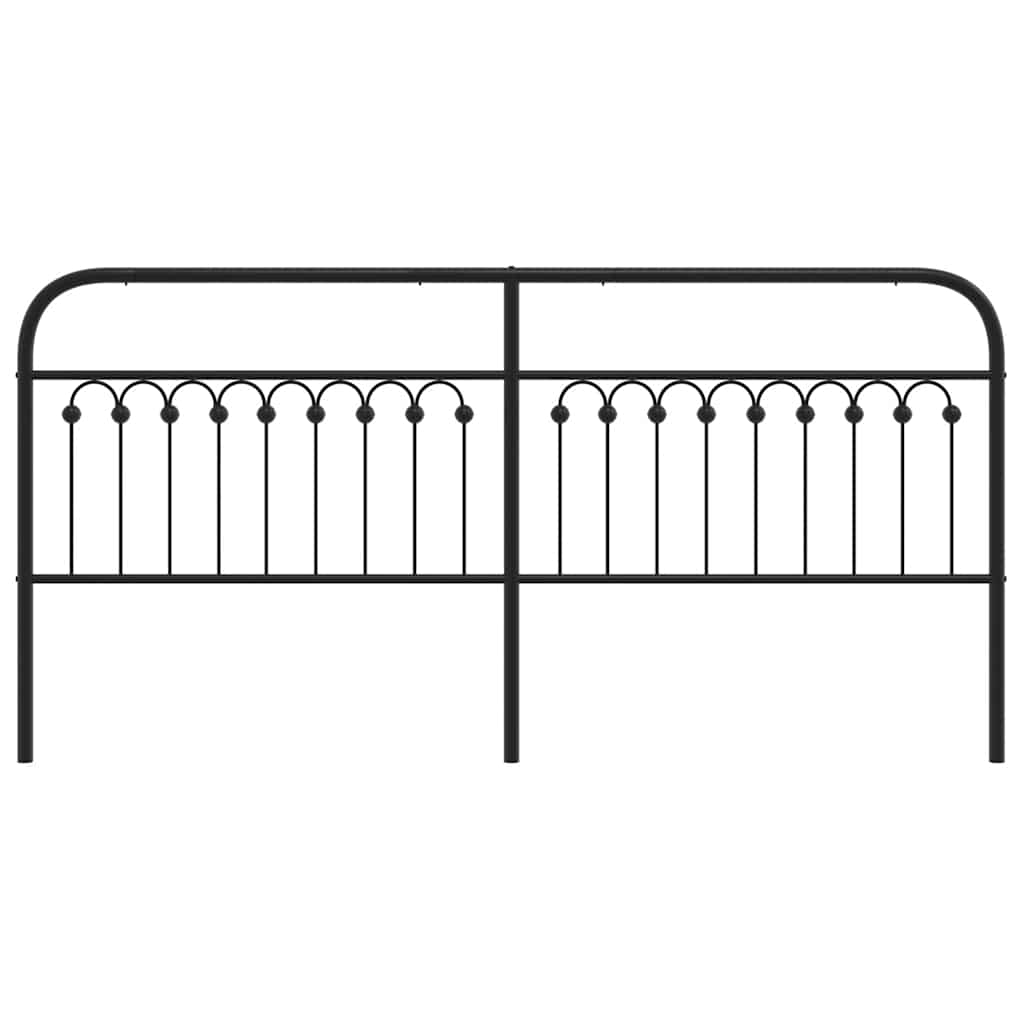 vidaXL Ersatz-Kopfteil Metall Schwarz 193 cm