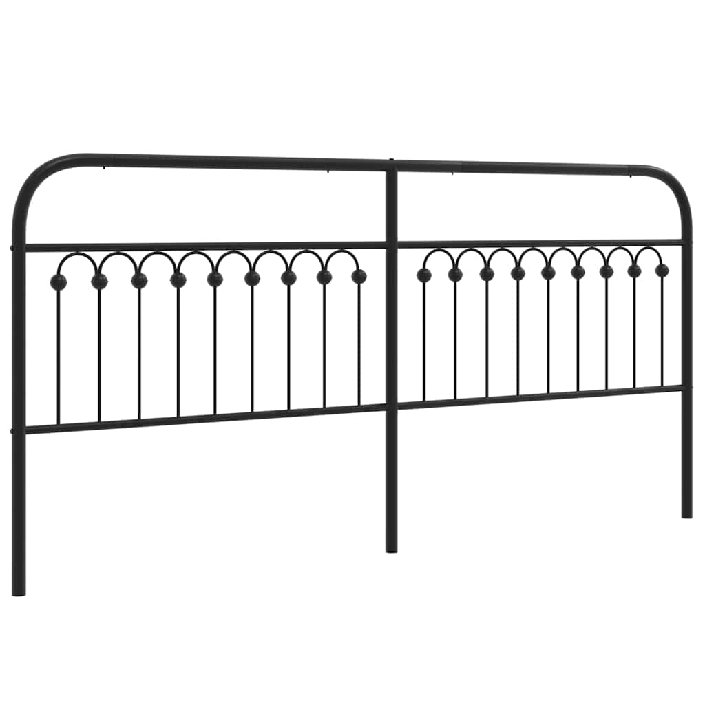 vidaXL Ersatz-Kopfteil Metall Schwarz 200 cm