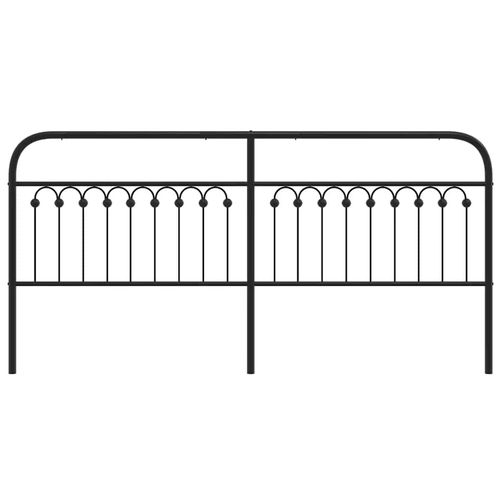 vidaXL Ersatz-Kopfteil Metall Schwarz 200 cm