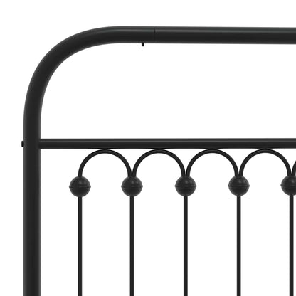 vidaXL Ersatz-Kopfteil Metall Schwarz 200 cm