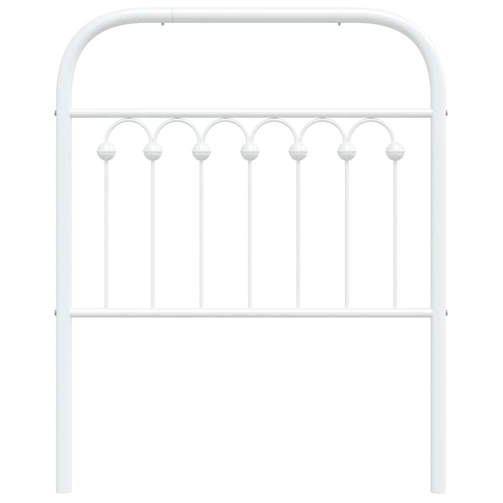 vidaXL Ersatz-Kopfteil Metall Weiß 75 cm