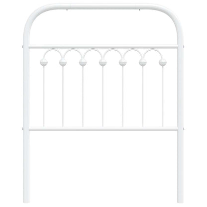 vidaXL Ersatz-Kopfteil Metall Weiß 75 cm