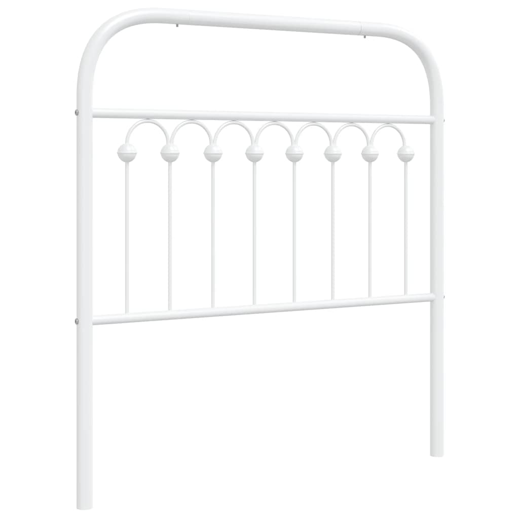 vidaXL Ersatz-Kopfteil Metall Weiß 90 cm