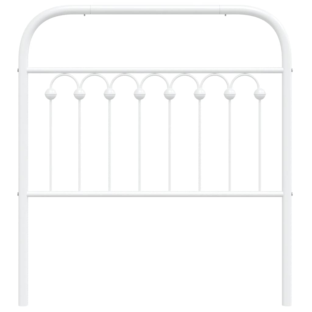 vidaXL Ersatz-Kopfteil Metall Weiß 90 cm