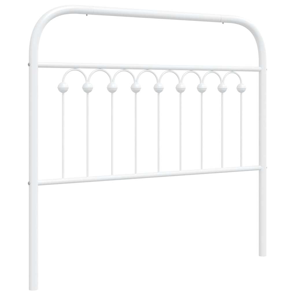 vidaXL Ersatz-Kopfteil Metall Weiß 100 cm