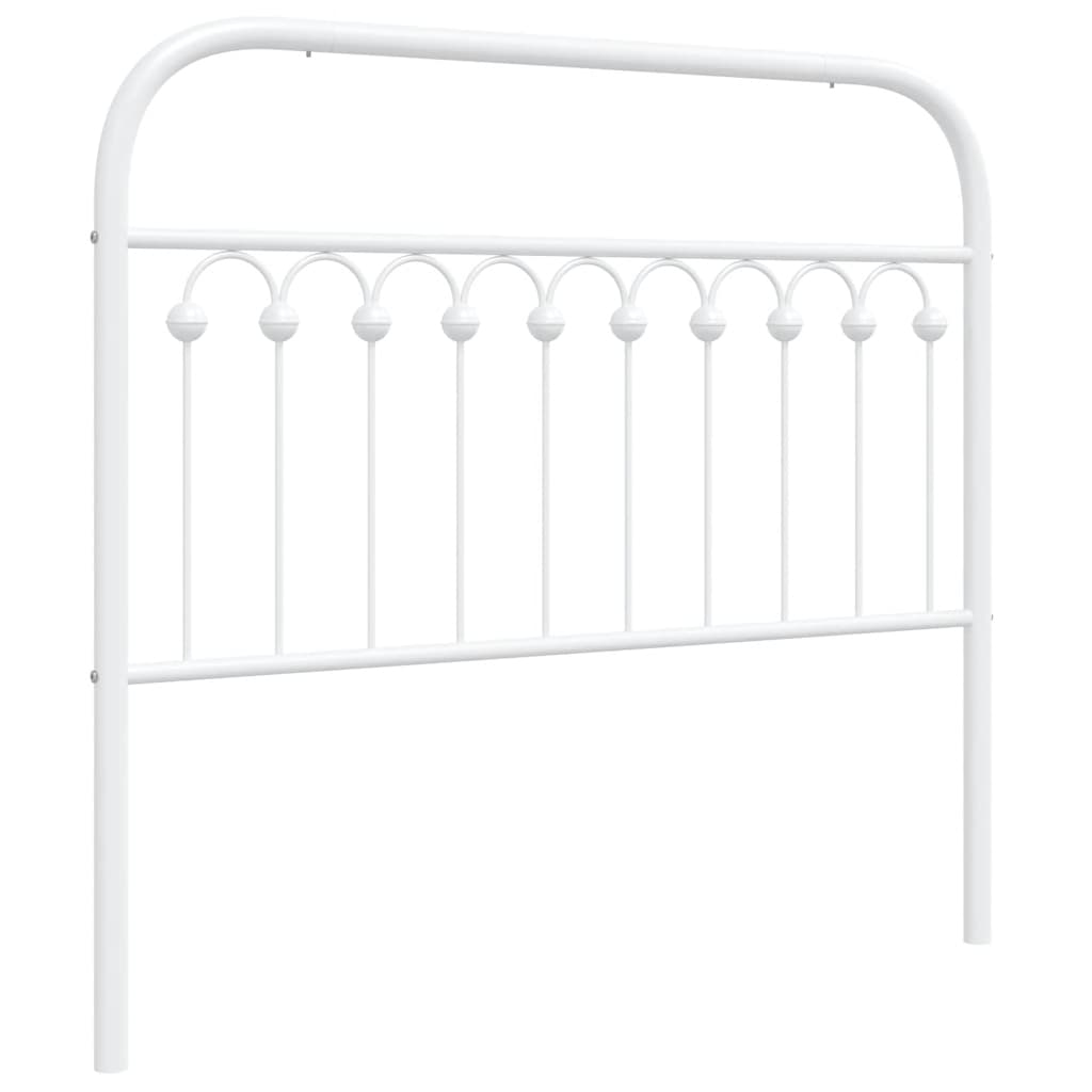 vidaXL Ersatz-Kopfteil Metall Weiß 107 cm