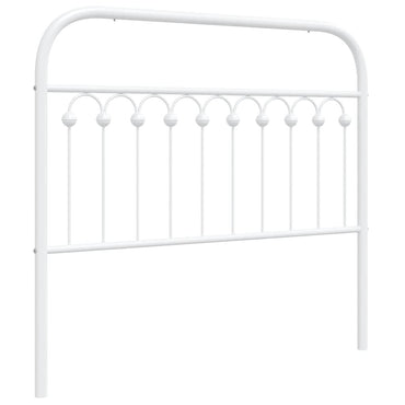 vidaXL Ersatz-Kopfteil Metall Weiß 107 cm