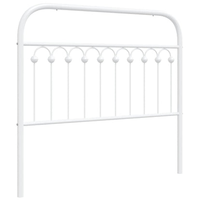vidaXL Ersatz-Kopfteil Metall Weiß 107 cm