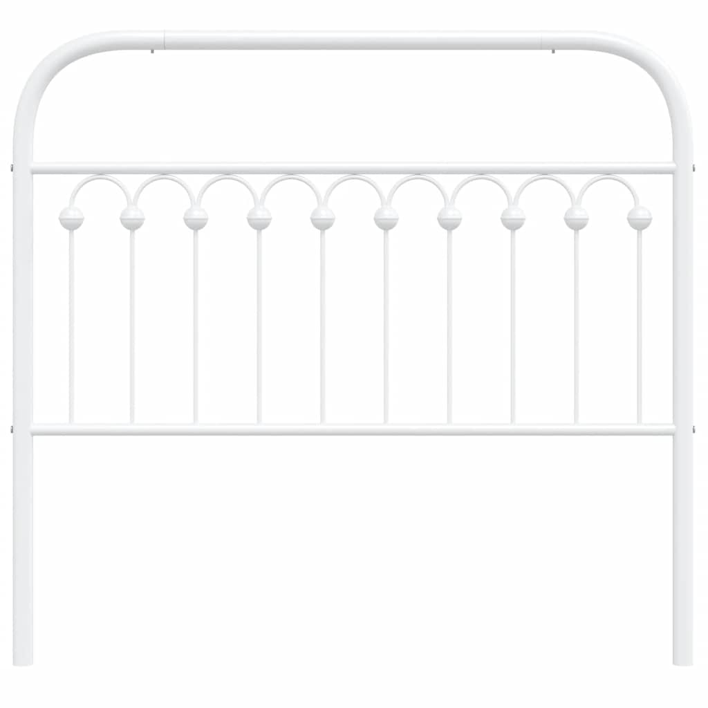 vidaXL Ersatz-Kopfteil Metall Weiß 107 cm