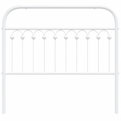vidaXL Ersatz-Kopfteil Metall Weiß 107 cm