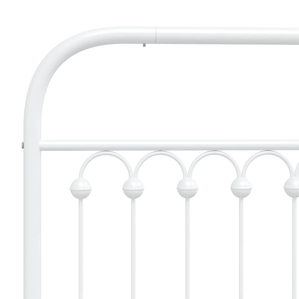 vidaXL Ersatz-Kopfteil Metall Weiß 107 cm