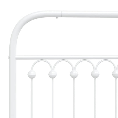vidaXL Ersatz-Kopfteil Metall Weiß 107 cm