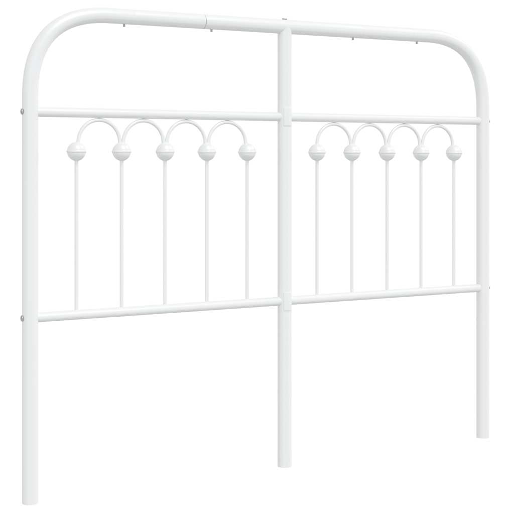 vidaXL Ersatz-Kopfteil Metall Weiß 120 cm