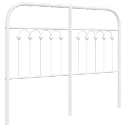 vidaXL Ersatz-Kopfteil Metall Weiß 120 cm