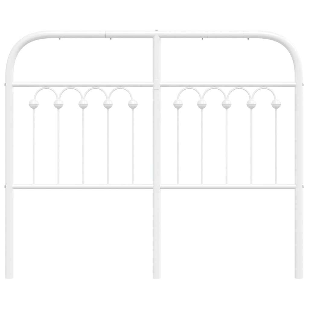 vidaXL Ersatz-Kopfteil Metall Weiß 120 cm