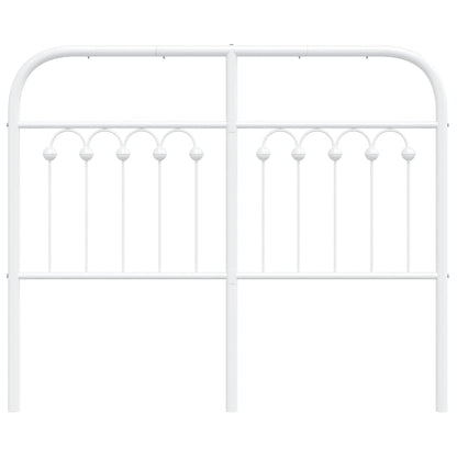 vidaXL Ersatz-Kopfteil Metall Weiß 120 cm