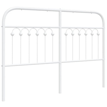 vidaXL Ersatz-Kopfteil Metall Weiß 135 cm