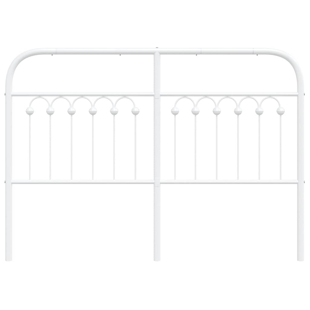 vidaXL Ersatz-Kopfteil Metall Weiß 135 cm