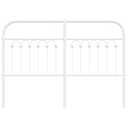 vidaXL Ersatz-Kopfteil Metall Weiß 135 cm