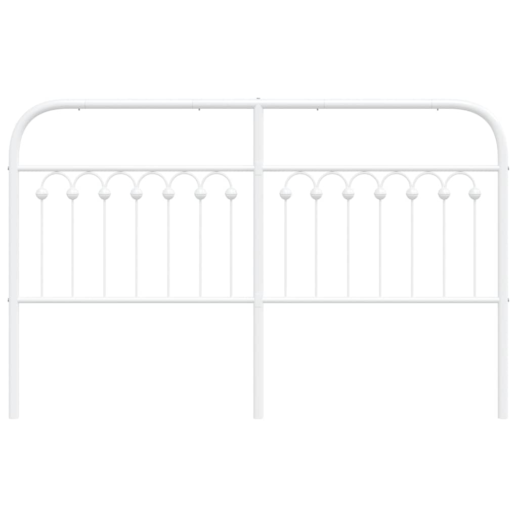 vidaXL Ersatz-Kopfteil Metall Weiß 150 cm