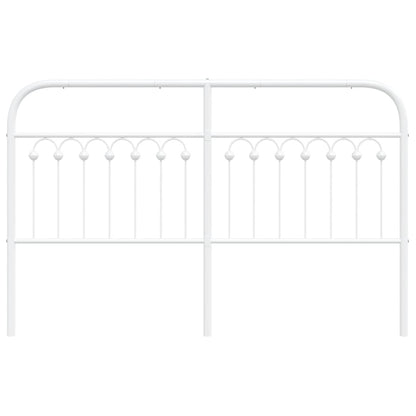 vidaXL Ersatz-Kopfteil Metall Weiß 150 cm