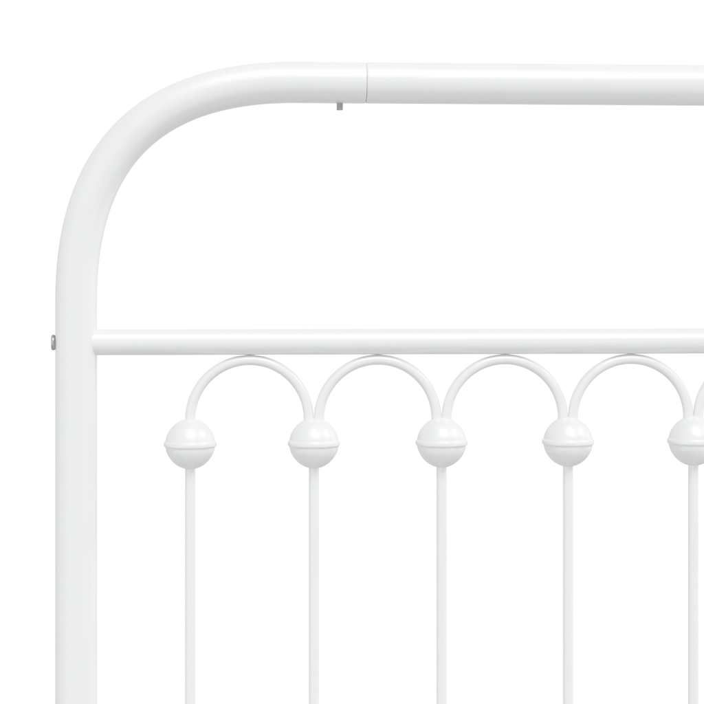 vidaXL Ersatz-Kopfteil Metall Weiß 180 cm