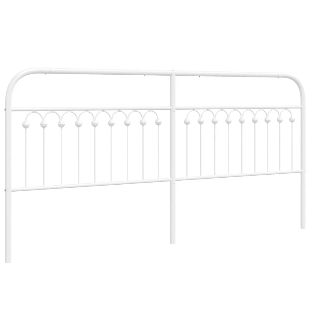 vidaXL Ersatz-Kopfteil Metall Weiß 193 cm