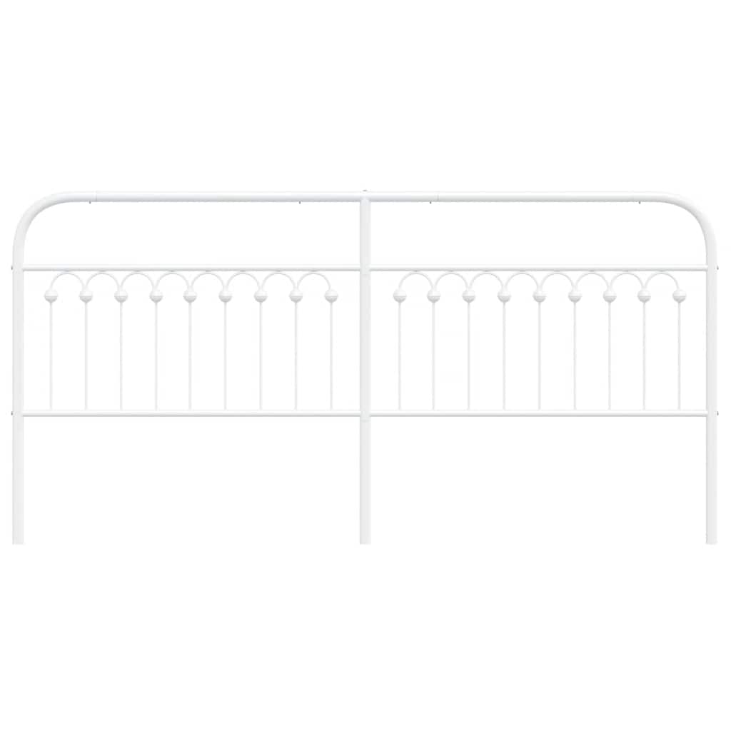 vidaXL Ersatz-Kopfteil Metall Weiß 193 cm
